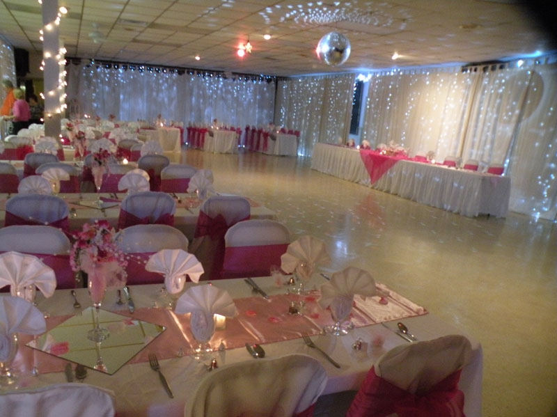 Pink wedding reception