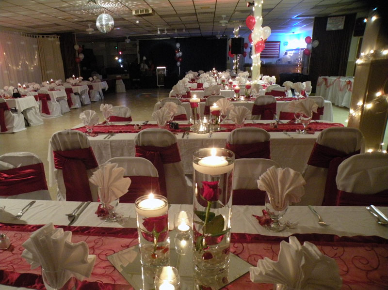 Red wedding candlelight