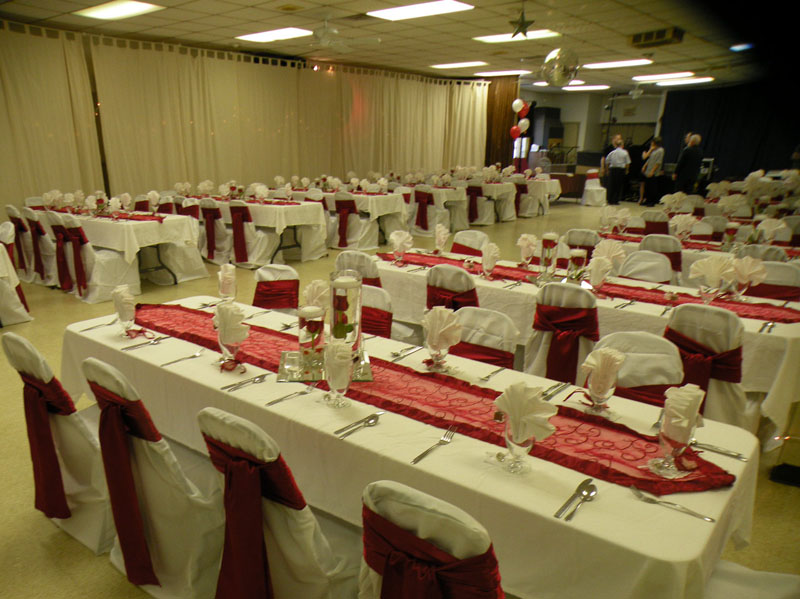 Red wedding reception