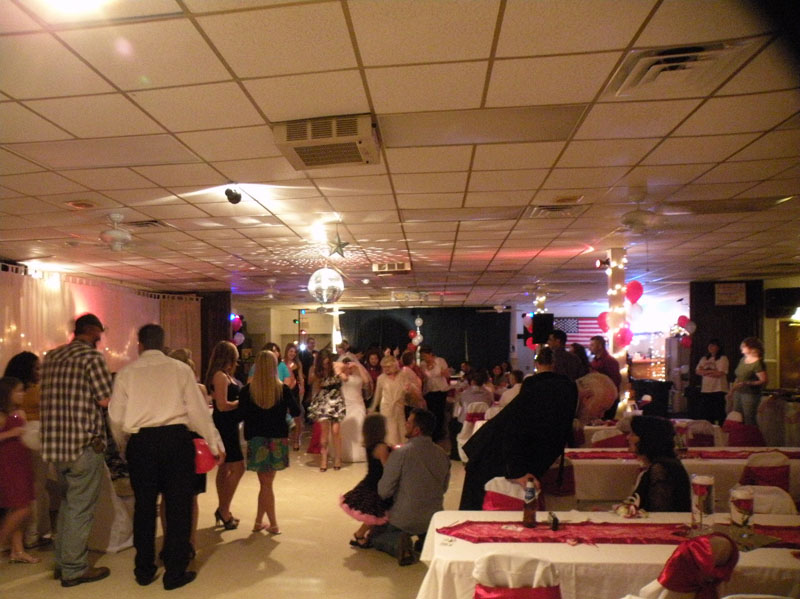 Red wedding dance floor